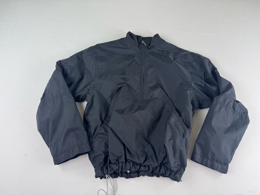 Nike Youth Windbreaker Jacket Black Pullover Quarter Zip Size S 4-6